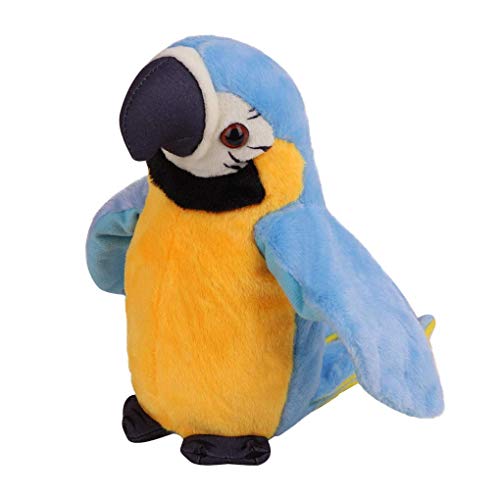 Sprechender Papagei Spielzeug Nachsprechendes Plüschvogel Papagei Vogel Plüschtier Kuscheltier Spielzeug Talking Parrot Plüsch Spielzeug für Kinder Mädchen Jungen von JIAHG