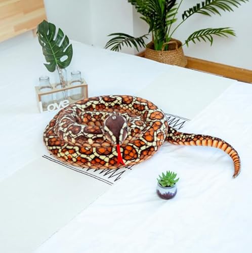 Realistische Plüschschlange Kuschelschlange Große Schlange Plüschtier Plüschstofftier Riesige Schlange Kuscheltier Stofftier Spielzeug geeignet für Deko Wohnzimmer, Halloween, Mottopartys, 200 cm Realistische Plüschschlange Kuschelschlange Große Schlange Plüschtier Plüschstofftier Riesige Schlange Kuscheltier Stofftier Spielzeug geeignet für Deko Wohnzimmer, Halloween, Mottopartys, 200 cm von JIAHG