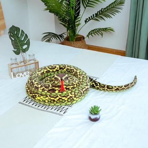 Realistische Plüschschlange Kuschelschlange Große Schlange Plüschtier Plüschstofftier Riesige Schlange Kuscheltier Stofftier Spielzeug geeignet für Deko Wohnzimmer, Halloween, Mottopartys, 200 cm Realistische Plüschschlange Kuschelschlange Große Schlange Plüschtier Plüschstofftier Riesige Schlange Kuscheltier Stofftier Spielzeug geeignet für Deko Wohnzimmer, Halloween, Mottopartys, 200 cm von JIAHG