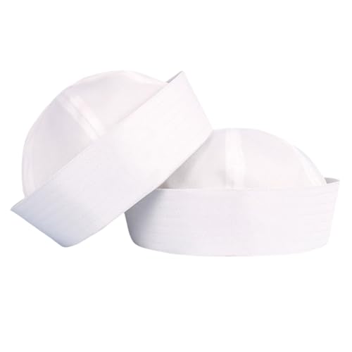 JIAHG 2 weiße Matrosenmützen, marineblau, Kapitänsmütze, Yachtmütze für Erwachsene, Teenager, Halloween-Kostüm, Karrieretag, Cosplay, Verkleidungsparty JIAHG 2 weiße Matrosenmützen, marineblau, Kapitänsmütze, Yachtmütze für Erwachsene, Teenager, Halloween-Kostüm, Karrieretag, Cosplay, Verkleidungsparty von JIAHG