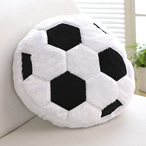 JIAHG Plüsch Fußball Kissen, Flauschige Ballkissen, weiche Fußball Stuhlkissen, Plüsch Fußball Spielzeug, Sport-Wurfkissen,Sport-Themenkissen für Kinderzimmer, Dekoration, 45 * 45cm von JIAHG