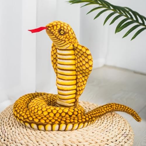 JIAHG Plüschtier Riesige Kobra Schlange Kuscheltier Schlange Tier Plüschtier Realistische Stofftier Kobra Schlange Plüsch Spielzeug Geschenke für Geburtstag Party Streich Requisiten,110cm JIAHG Plüschtier Riesige Kobra Schlange Kuscheltier Schlange Tier Plüschtier Realistische Stofftier Kobra Schlange Plüsch Spielzeug Geschenke für Geburtstag Party Streich Requisiten,110cm von JIAHG