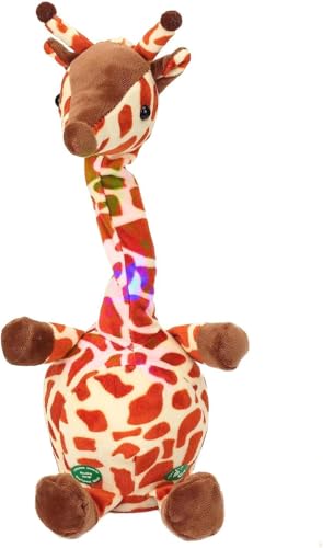 Sprechender Giraffe Plüschtiere Babyspielzeug, Tanzender Giraffe Singender Giraffe mit Wiedergabefunktion, Singender,Aufzeichnung,Leuchten, Baby Interaktives Plüschtier für 2 3 4+ Jahre Kinder Sprechender Giraffe Plüschtiere Babyspielzeug, Tanzender Giraffe Singender Giraffe mit Wiedergabefunktion, Singender,Aufzeichnung,Leuchten, Baby Interaktives Plüschtier für 2 3 4+ Jahre Kinder von JIAHG