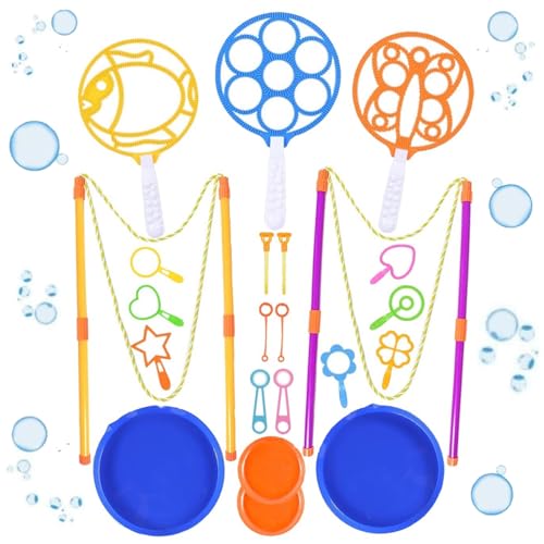 JIAJIAYI Seifenblasenset, 22 Stück Riesige Seifenblasen Set, riesige Seifenblasen, Zauberstab, Blasenstab für Kinder, kreative Blasen, für Kinder, Geburtstagsfeier, Hochzeit JIAJIAYI Seifenblasenset, 22 Stück Riesige Seifenblasen Set, riesige Seifenblasen, Zauberstab, Blasenstab für Kinder, kreative Blasen, für Kinder, Geburtstagsfeier, Hochzeit von JIAJIAYI