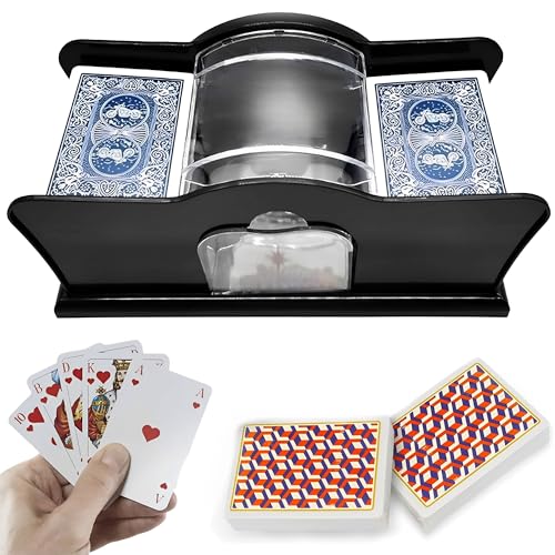 JIAMIAN Handgekurbelte Mischmaschine, Kartenmischmaschine, Kartenausgabemaschine, Manueller Kartenmischer, Fähig, 2-Decks Von Karten Zu Waschen, Verwendet Für Familienkartenpartyspiele JIAMIAN Handgekurbelte Mischmaschine, Kartenmischmaschine, Kartenausgabemaschine, Manueller Kartenmischer, Fähig, 2-Decks Von Karten Zu Waschen, Verwendet Für Familienkartenpartyspiele von JIAMIAN