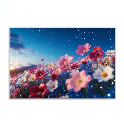 Puzzle 1000 Teile Blume Frühling Puzzle Erwachsene Anspruchsvoll, Klassische Holzpuzzle Erwachsene, Puzzlespiele für Die Ganze Familie, Wooden Jigsaw Puzzel ab 14 Jahre für Junge Mädchen Geschenke J-8 von JIANFREY