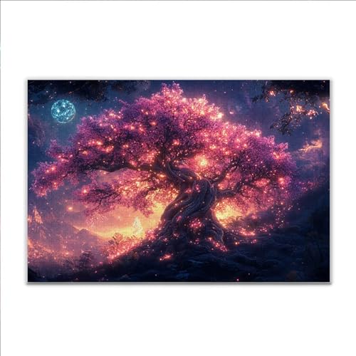 Puzzle 1000 Teile Fantasie Landschaft Puzzle Erwachsene Anspruchsvoll, Klassische Holzpuzzle Erwachsene, Puzzlespiele für Die Ganze Familie, Wooden Jigsaw Puzzel ab 14 Jahre für Junge Mädchen X-0 von JIANFREY