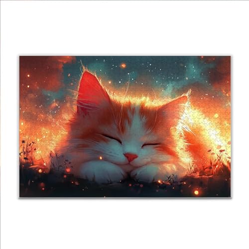 Puzzle 1000 Teile Katze Tier Puzzle Erwachsene Anspruchsvoll, Klassische Holzpuzzle Erwachsene, Puzzlespiele für Die Ganze Familie, Wooden Jigsaw Puzzel ab 14 Jahre für Junge Mädchen für Geschenke S-5 Puzzle 1000 Teile Katze Tier Puzzle Erwachsene Anspruchsvoll, Klassische Holzpuzzle Erwachsene, Puzzlespiele für Die Ganze Familie, Wooden Jigsaw Puzzel ab 14 Jahre für Junge Mädchen für Geschenke S-5 von JIANFREY