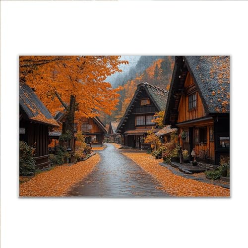 Puzzle 1000 Teile Landschaft Herbst Puzzle Erwachsene Anspruchsvoll, Klassische Holzpuzzle Erwachsene, Puzzlespiele für Die Ganze Familie, Jigsaw Puzzel ab 14 Jahre für Junge Mädchen Geschenke O-2 von JIANFREY