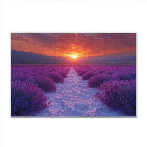 Puzzle 1000 Teile Sonnenuntergang Landschaft Puzzle Erwachsene Anspruchsvoll, Klassische Holzpuzzle Erwachsene, Puzzlespiele für Die Ganze Familie, Jigsaw Puzzel ab 14 Jahre für Junge Mädchen Y-0 von JIANFREY