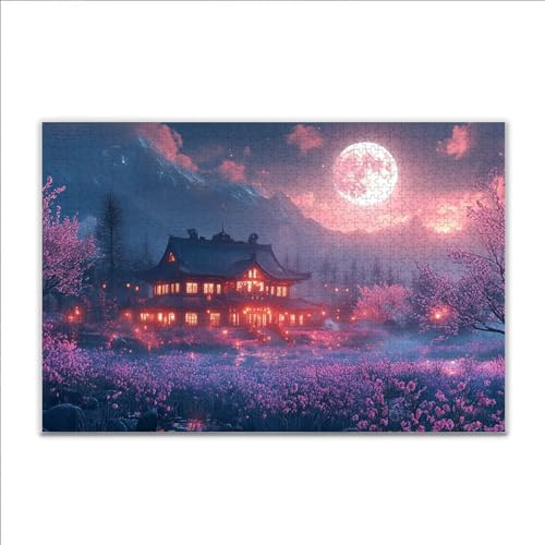 Puzzle 1000 Teile Sonnenuntergang Landschaft Puzzle Erwachsene Anspruchsvoll, Klassische Holzpuzzle Erwachsene, Puzzlespiele für Die Ganze Familie, Jigsaw Puzzel ab 14 Jahre für Junge Mädchen Y-5 von JIANFREY