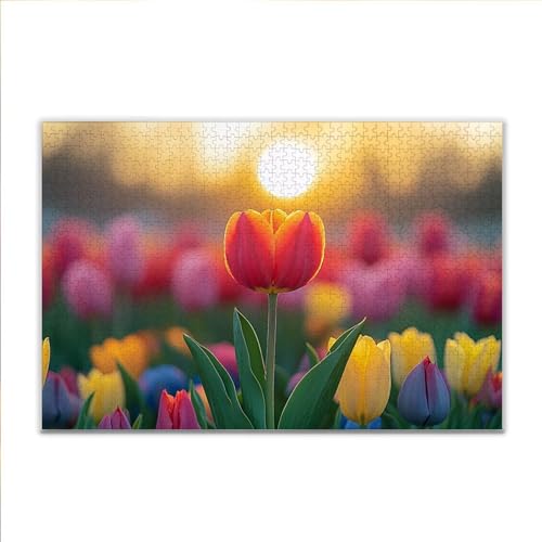 Puzzle 2000 Teile Farbe Tulpe Puzzle Erwachsene Anspruchsvoll, Klassische Holzpuzzle Erwachsene, Puzzlespiele für Die Ganze Familie, Wooden Jigsaw Puzzel ab 14 Jahre für Junge Mädchen Geschenke Z-9 von JIANFREY