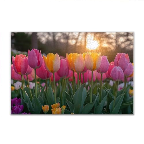 Puzzle 2000 Teile Rosa Blume Puzzle Erwachsene Anspruchsvoll, Klassische Holzpuzzle Erwachsene, Puzzlespiele für Die Ganze Familie, Wooden Jigsaw Puzzel ab 14 Jahre für Junge Mädchen für Geschenke M-8 von JIANFREY