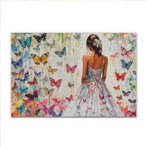 Puzzle 300 Teile Schmetterling Frau Puzzle Erwachsene Anspruchsvoll, Klassische Holzpuzzle Erwachsene, Puzzlespiele für Die Ganze Familie, Jigsaw Puzzel ab 14 Jahre für Junge Mädchen Geschenke V-31 Puzzle 300 Teile Schmetterling Frau Puzzle Erwachsene Anspruchsvoll, Klassische Holzpuzzle Erwachsene, Puzzlespiele für Die Ganze Familie, Jigsaw Puzzel ab 14 Jahre für Junge Mädchen Geschenke V-31 von JIANFREY