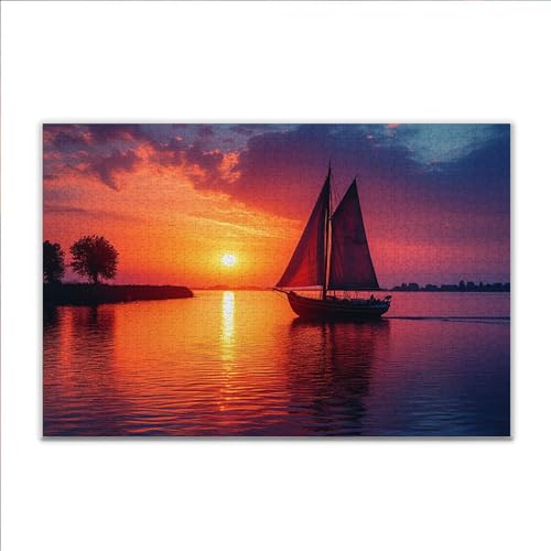 Puzzle 4000 Teile Boot Landschaft Puzzle Erwachsene Anspruchsvoll, Klassische Holzpuzzle Erwachsene, Puzzlespiele für Die Ganze Familie, Jigsaw Puzzel ab 14 Jahre für Junge Mädchen Geschenke P-1 von JIANFREY