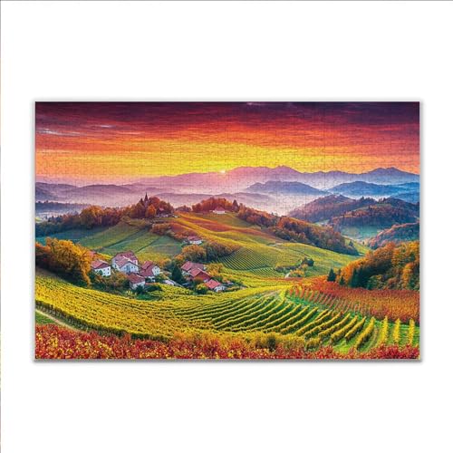Puzzle 4000 Teile Frühling Landschaft Puzzle Erwachsene Anspruchsvoll, Klassische Holzpuzzle Erwachsene, Puzzlespiele für Die Ganze Familie, Wooden Jigsaw Puzzel ab 14 Jahre für Junge Mädchen S-3 von JIANFREY