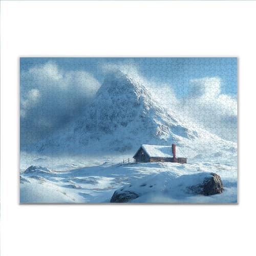 Puzzle 4000 Teile Gebirge Schneeberg Puzzle Erwachsene Anspruchsvoll, Klassische Holzpuzzle Erwachsene, Puzzlespiele für Die Ganze Familie, Jigsaw Puzzel ab 14 Jahre für Junge Mädchen Geschenke G-7 von JIANFREY