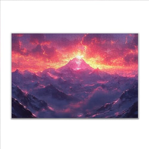 Puzzle 4000 Teile Sonnenuntergang Gebirge Puzzle Erwachsene Anspruchsvoll, Klassische Holzpuzzle Erwachsene, Puzzlespiele für Die Ganze Familie, Wooden Jigsaw Puzzel ab 14 Jahre für Junge Mädchen E-3 Puzzle 4000 Teile Sonnenuntergang Gebirge Puzzle Erwachsene Anspruchsvoll, Klassische Holzpuzzle Erwachsene, Puzzlespiele für Die Ganze Familie, Wooden Jigsaw Puzzel ab 14 Jahre für Junge Mädchen E-3 von JIANFREY