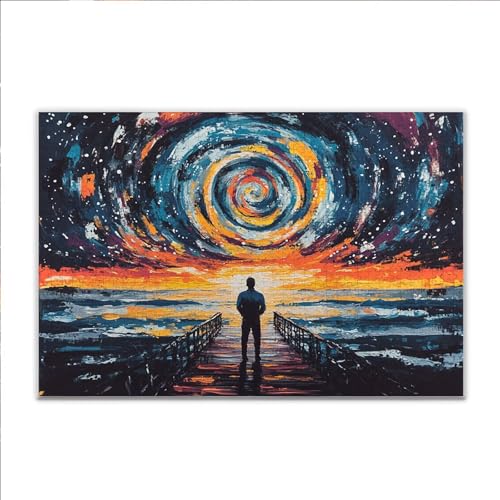 Puzzle Abstrakt Bunt Klassische Puzzle 3000 Teile Erwachsene, Holzpuzzle Erwachsene Anspruchsvoll, 2025 Impossible Puzzel Kunst Lernspiel, Schwer DIY Wooden Jigsaw Set Ostern Geschenk Wohnkultur L-3 von JIANFREY