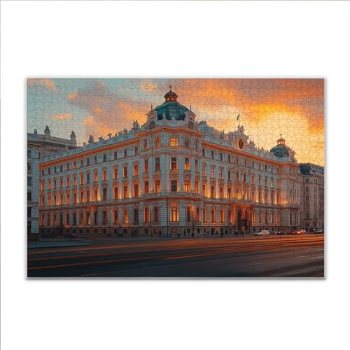 Puzzle Architektur Landschaft Klassische Puzzle 1500 Teile Erwachsene, Holzpuzzle Erwachsene Anspruchsvoll, 2025 Impossible Puzzel Kunst Lernspiel, Schwer DIY Wooden Jigsaw Set Ostern Geschenk L-0 von JIANFREY