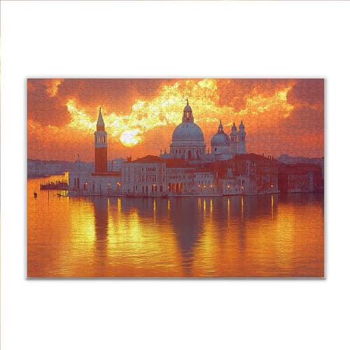 Puzzle Architektur Landschaft Klassische Puzzle 3000 Teile Erwachsene, Holzpuzzle Erwachsene Anspruchsvoll, 2025 Impossible Puzzel Kunst Lernspiel, Schwer DIY Wooden Jigsaw Set Ostern Geschenk O-6 von JIANFREY