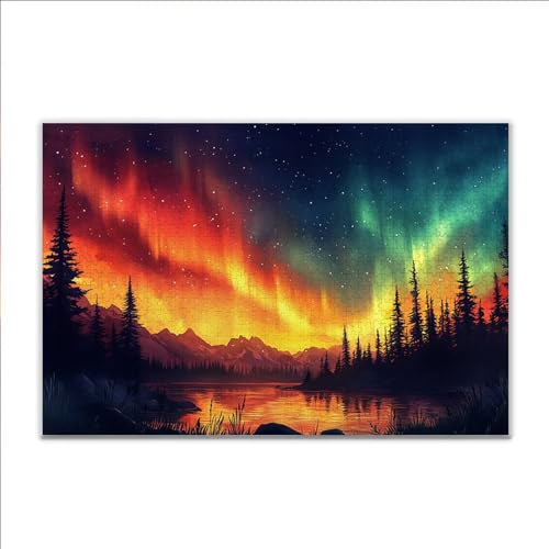 Puzzle Aurora Landschaft Klassische Puzzle 3000 Teile Erwachsene, Holzpuzzle Erwachsene Anspruchsvoll, 2025 Impossible Puzzel Kunst Lernspiel, Schwer Wooden Jigsaw Set Ostern Geschenk Wohnkultur F-9 Puzzle Aurora Landschaft Klassische Puzzle 3000 Teile Erwachsene, Holzpuzzle Erwachsene Anspruchsvoll, 2025 Impossible Puzzel Kunst Lernspiel, Schwer Wooden Jigsaw Set Ostern Geschenk Wohnkultur F-9 von JIANFREY