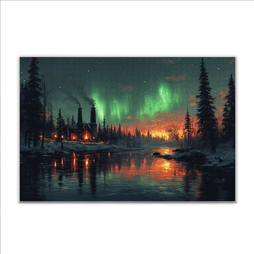 Puzzle Aurora Landschaft Klassische Puzzle 3000 Teile Erwachsene, Holzpuzzle Erwachsene Anspruchsvoll, 2025 Impossible Puzzel Kunst Lernspiel, Schwer Wooden Jigsaw Set Ostern Geschenk Wohnkultur V-7 Puzzle Aurora Landschaft Klassische Puzzle 3000 Teile Erwachsene, Holzpuzzle Erwachsene Anspruchsvoll, 2025 Impossible Puzzel Kunst Lernspiel, Schwer Wooden Jigsaw Set Ostern Geschenk Wohnkultur V-7 von JIANFREY