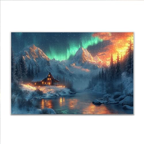 Puzzle Aurora Landschaft Klassische Puzzle 3000 Teile Erwachsene, Holzpuzzle Erwachsene Anspruchsvoll, 2025 Impossible Puzzel Kunst Lernspiel, Schwer Wooden Jigsaw Set Ostern Geschenk Wohnkultur X-3 Puzzle Aurora Landschaft Klassische Puzzle 3000 Teile Erwachsene, Holzpuzzle Erwachsene Anspruchsvoll, 2025 Impossible Puzzel Kunst Lernspiel, Schwer Wooden Jigsaw Set Ostern Geschenk Wohnkultur X-3 von JIANFREY
