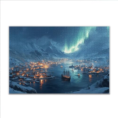 Puzzle Aurora Landschaft Klassische Puzzle 3000 Teile Erwachsene, Holzpuzzle Erwachsene Anspruchsvoll, 2025 Impossible Puzzel Kunst Lernspiel, Schwer Wooden Jigsaw Set Ostern Geschenk Wohnkultur Z-9 Puzzle Aurora Landschaft Klassische Puzzle 3000 Teile Erwachsene, Holzpuzzle Erwachsene Anspruchsvoll, 2025 Impossible Puzzel Kunst Lernspiel, Schwer Wooden Jigsaw Set Ostern Geschenk Wohnkultur Z-9 von JIANFREY