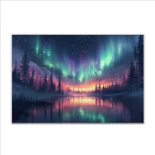 Puzzle Aurora Landschaft Klassische Puzzle 5000 Teile Erwachsene, Holzpuzzle Erwachsene Anspruchsvoll, 2025 Impossible Puzzel Kunst Lernspiel, Schwer Wooden Jigsaw Set Ostern Geschenk Wohnkultur K-1 Puzzle Aurora Landschaft Klassische Puzzle 5000 Teile Erwachsene, Holzpuzzle Erwachsene Anspruchsvoll, 2025 Impossible Puzzel Kunst Lernspiel, Schwer Wooden Jigsaw Set Ostern Geschenk Wohnkultur K-1 von JIANFREY