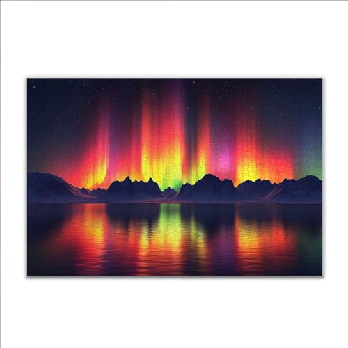 Puzzle Aurora Landschaft Klassische Puzzle 5000 Teile Erwachsene, Holzpuzzle Erwachsene Anspruchsvoll, 2025 Impossible Puzzel Kunst Lernspiel, Schwer Wooden Jigsaw Set Ostern Geschenk Wohnkultur Q-2 von JIANFREY