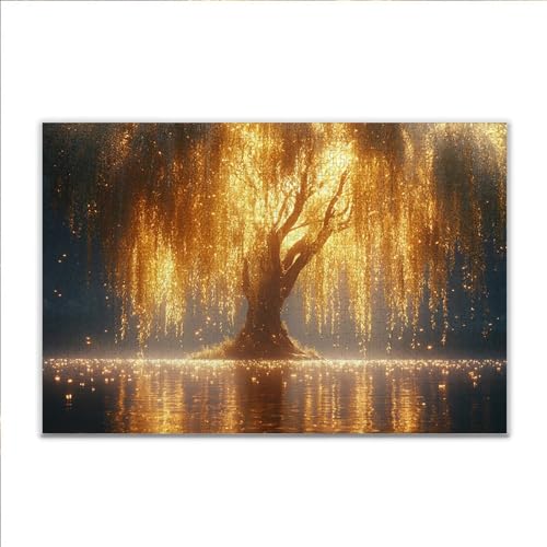 Puzzle Baum Landschaft Klassische Puzzle 1500 Teile Erwachsene, Holzpuzzle Erwachsene Anspruchsvoll, 2025 Impossible Puzzel Kunst Lernspiel, Schwer DIY Wooden Jigsaw Set Ostern Geschenk Wohnkultur G-0 von JIANFREY