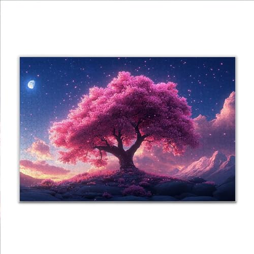 Puzzle Baum Landschaft Klassische Puzzle 500 Teile Erwachsene, Holzpuzzle Erwachsene Anspruchsvoll, 2025 Impossible Puzzel Kunst Lernspiel, Schwer DIY Wooden Jigsaw Set Ostern Geschenk Wohnkultur R-8 von JIANFREY