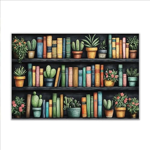 Puzzle Bibliothek Klassische Puzzle 3000 Teile Erwachsene, Holzpuzzle Erwachsene Anspruchsvoll, 2025 Impossible Puzzel Kunst Lernspiel, Schwer DIY Wooden Jigsaw Set Ostern Geschenk Wohnkultur N-1 von JIANFREY