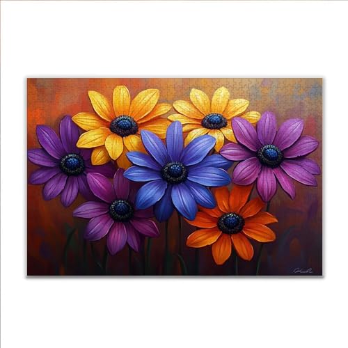 Puzzle Blume Blume Klassische Puzzle 1500 Teile Erwachsene, Holzpuzzle Erwachsene Anspruchsvoll, 2025 Impossible Puzzel Kunst Lernspiel, Schwer DIY Wooden Jigsaw Set Ostern Geschenk Wohnkultur B-3 von JIANFREY