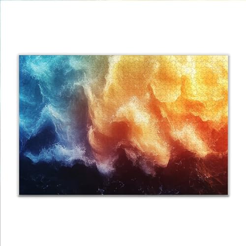 Puzzle Bunt Abstrakt Klassische Puzzle 1500 Teile Erwachsene, Holzpuzzle Erwachsene Anspruchsvoll, 2025 Impossible Puzzel Kunst Lernspiel, Schwer DIY Wooden Jigsaw Set Ostern Geschenk Wohnkultur Q-1 von JIANFREY