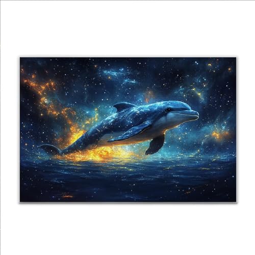Puzzle Delphin Landschaft Klassische Puzzle 3000 Teile Erwachsene, Holzpuzzle Erwachsene Anspruchsvoll, 2025 Impossible Puzzel Kunst Lernspiel, Schwer Wooden Jigsaw Set Ostern Geschenk Wohnkultur G-7 von JIANFREY
