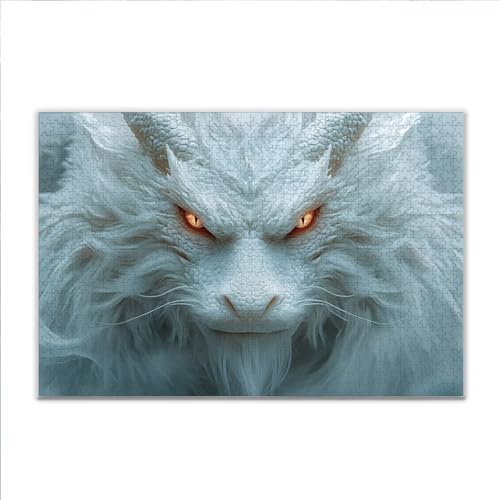 Puzzle Drachen Tier Klassische Puzzle 1500 Teile Erwachsene, Holzpuzzle Erwachsene Anspruchsvoll, 2025 Impossible Puzzel Kunst Lernspiel, Schwer DIY Wooden Jigsaw Set Ostern Geschenk Wohnkultur C-8 von JIANFREY