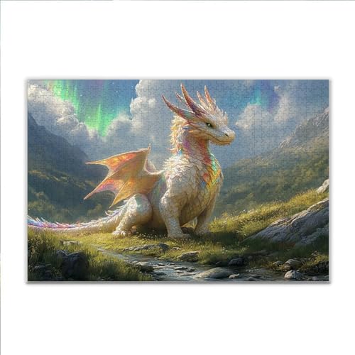 Puzzle Drachen Tier Klassische Puzzle 3000 Teile Erwachsene, Holzpuzzle Erwachsene Anspruchsvoll, 2025 Impossible Puzzel Kunst Lernspiel, Schwer DIY Wooden Jigsaw Set Ostern Geschenk Wohnkultur H-0 von JIANFREY