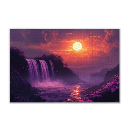 Puzzle Fallen Landschaft Klassische Puzzle 500 Teile Erwachsene, Holzpuzzle Erwachsene Anspruchsvoll, 2025 Impossible Puzzel Kunst Lernspiel, Schwer Wooden Jigsaw Set Ostern Geschenk Wohnkultur R-7 von JIANFREY