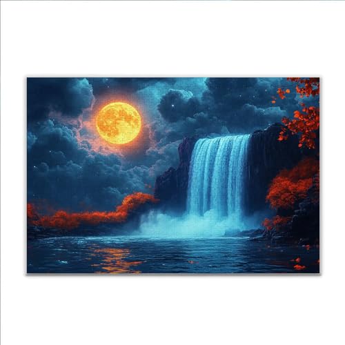 Puzzle Fallen Sonnenuntergang Klassische Puzzle 3000 Teile Erwachsene, Holzpuzzle Erwachsene Anspruchsvoll, 2025 Impossible Puzzel Kunst Lernspiel, Schwer DIY Wooden Jigsaw Set Ostern Geschenk M-5 von JIANFREY