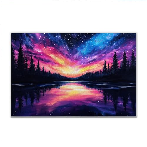Puzzle Fantasie Landschaft Klassische Puzzle 1500 Teile Erwachsene, Holzpuzzle Erwachsene Anspruchsvoll, 2025 Impossible Puzzel Kunst Lernspiel, Schwer Wooden Jigsaw Set Ostern Geschenk Wohnkultur U51 von JIANFREY