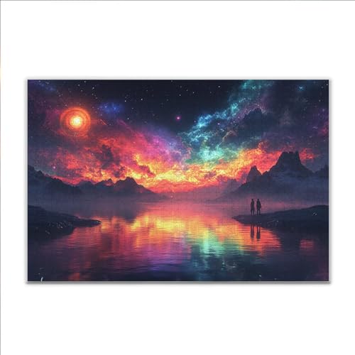 Puzzle Fantasie Landschaft Klassische Puzzle 200 Teile Erwachsene, Holzpuzzle Erwachsene Anspruchsvoll, 2025 Impossible Puzzel Kunst Lernspiel, Schwer Wooden Jigsaw Set Ostern Geschenk Wohnkultur H-3 von JIANFREY