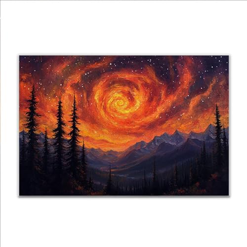 Puzzle Fantasie Landschaft Klassische Puzzle 3000 Teile Erwachsene, Holzpuzzle Erwachsene Anspruchsvoll, 2025 Impossible Puzzel Kunst Lernspiel, Schwer Wooden Jigsaw Set Ostern Geschenk Wohnkultur R-5 von JIANFREY