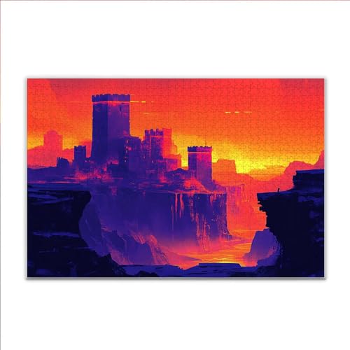 Puzzle Fantasie Landschaft Klassische Puzzle 5000 Teile Erwachsene, Holzpuzzle Erwachsene Anspruchsvoll, 2025 Impossible Puzzel Kunst Lernspiel, Schwer Wooden Jigsaw Set Ostern Geschenk Wohnkultur E11 von JIANFREY
