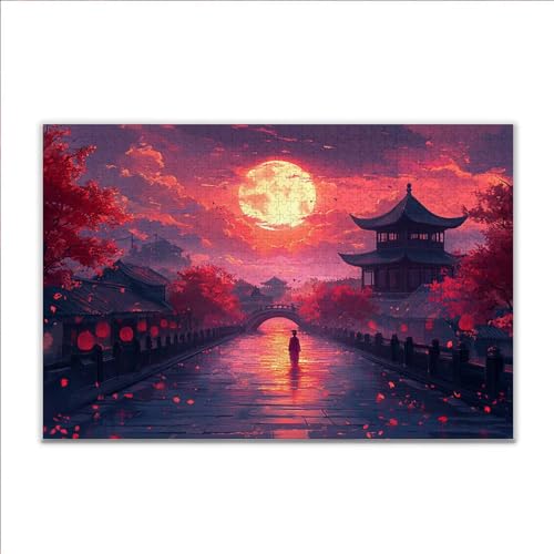 Puzzle Fantasie Landschaft Klassische Puzzle 5000 Teile Erwachsene, Holzpuzzle Erwachsene Anspruchsvoll, 2025 Impossible Puzzel Kunst Lernspiel, Schwer Wooden Jigsaw Set Ostern Geschenk Wohnkultur M-7 von JIANFREY