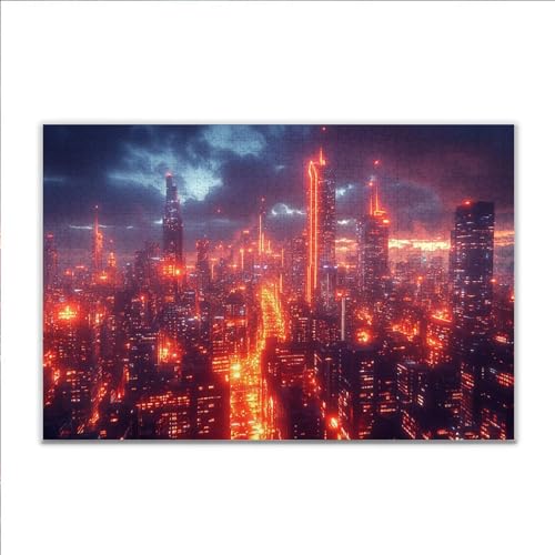 Puzzle Fantasie New York Klassische Puzzle 200 Teile Erwachsene, Holzpuzzle Erwachsene Anspruchsvoll, 2025 Impossible Puzzel Kunst Lernspiel, Schwer Wooden Jigsaw Set Ostern Geschenk Wohnkultur P-1 von JIANFREY