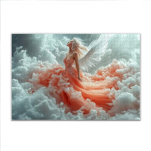 Puzzle Frau Engel Klassische Puzzle 200 Teile Erwachsene, Holzpuzzle Erwachsene Anspruchsvoll, 2025 Impossible Puzzel Kunst Lernspiel, Schwer DIY Wooden Jigsaw Set Einzigartiges Ostern Geschenk I-8 von JIANFREY