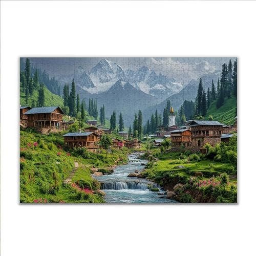 Puzzle Frühling Landschaft Klassische Puzzle 1500 Teile Erwachsene, Holzpuzzle Erwachsene Anspruchsvoll, Impossible Puzzel Kunst Lernspiel, Schwer Wooden Jigsaw Set Ostern Geschenk Wohnkultur Y-44 von JIANFREY
