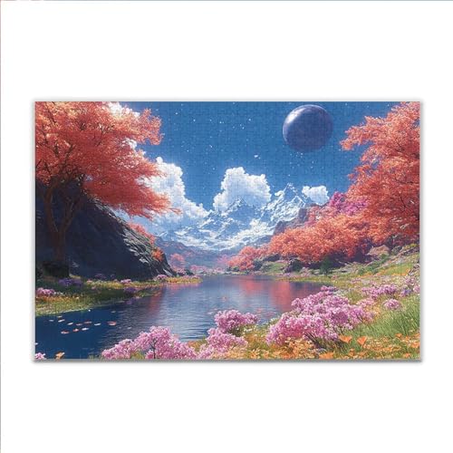 Puzzle Frühling Landschaft Klassische Puzzle 200 Teile Erwachsene, Holzpuzzle Erwachsene Anspruchsvoll, 2025 Impossible Puzzel Kunst Lernspiel, Schwer Wooden Jigsaw Set Ostern Geschenk Wohnkultur G-1 von JIANFREY